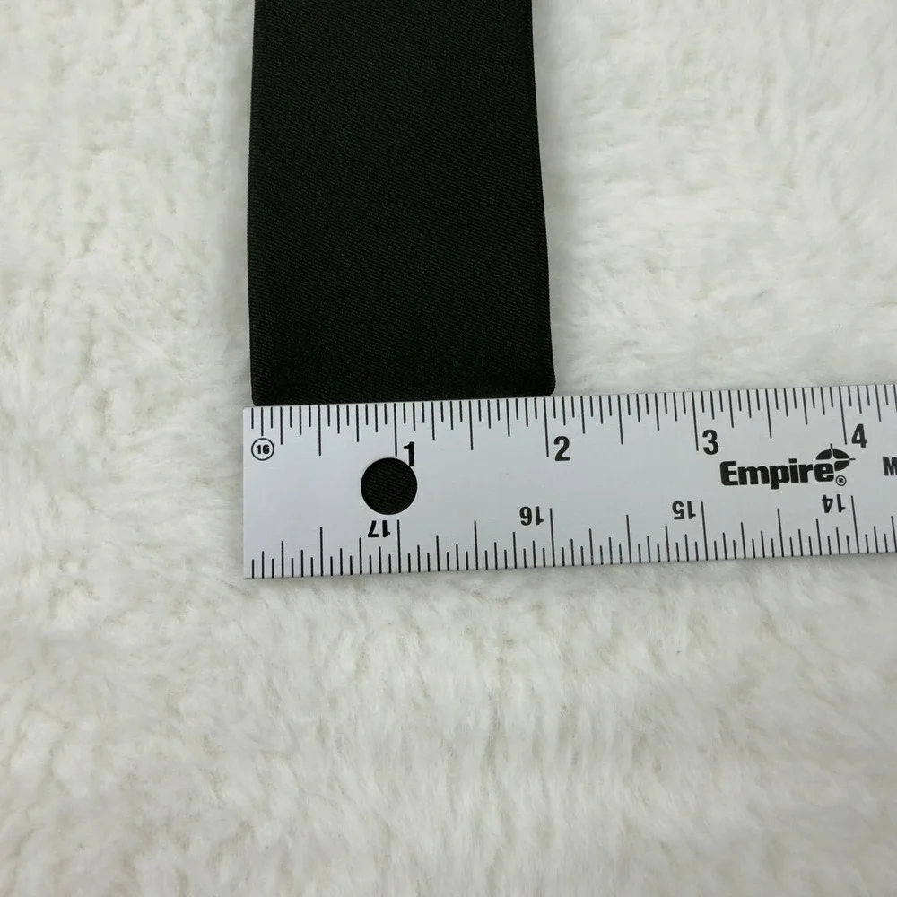 Express Mens Solid Black Silk Skinny Necktie Formal Business Professional Tie